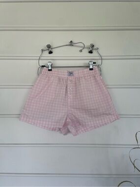 Pink Gingham Women’s Lounge Shorts